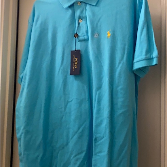 french turquoise polo shirt